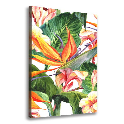 Verticaal schilderij op canvas Hawaiiaans patroon