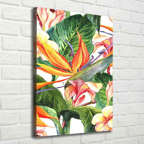 Verticaal schilderij op canvas Hawaiiaans patroon
