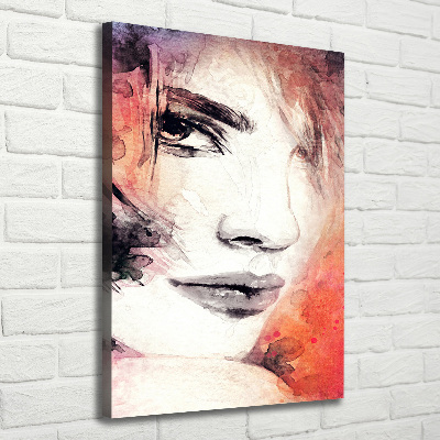 Verticaal canvasschilderij Abstracte vrouw