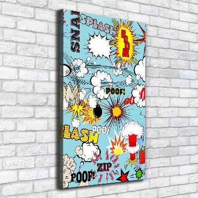 Verticaal schilderij op canvas Strips