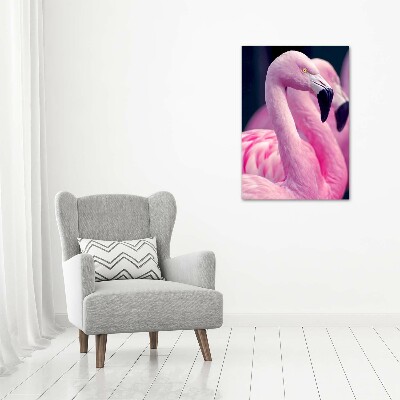 Verticaal canvasschilderij Flamingo's