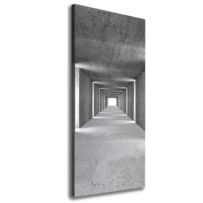 Verticaal schilderij op canvas Betonnen tunnel