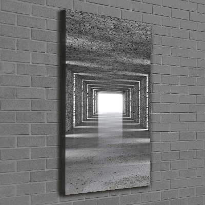 Verticale foto op canvas Bakstenen tunnel