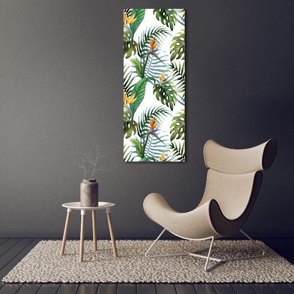 Verticale foto op canvas Tropische bladeren