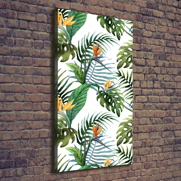 Verticale foto op canvas Tropische bladeren