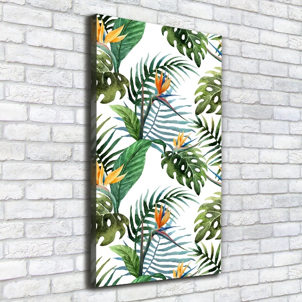 Verticale foto op canvas Tropische bladeren