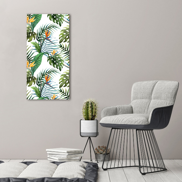 Verticale foto op canvas Tropische bladeren