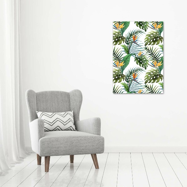 Verticale foto op canvas Tropische bladeren