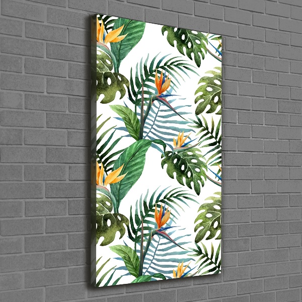 Verticale foto op canvas Tropische bladeren