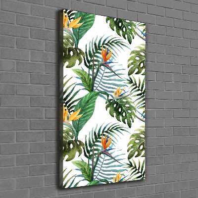 Verticale foto op canvas Tropische bladeren