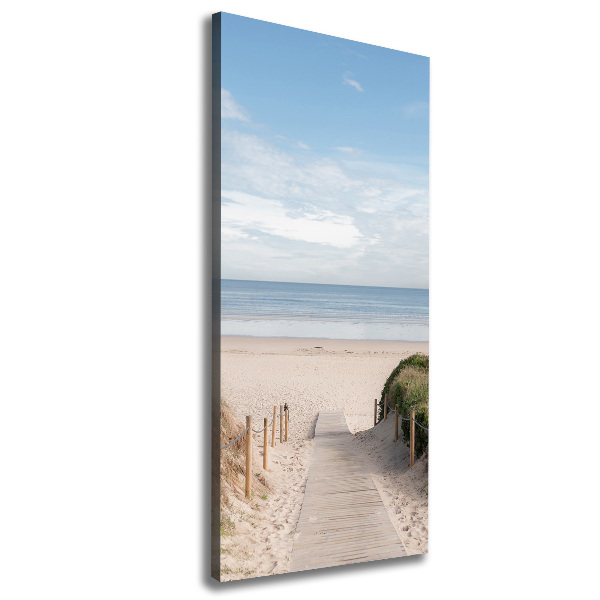 Verticaal schilderij op canvas Pad naar het strand
