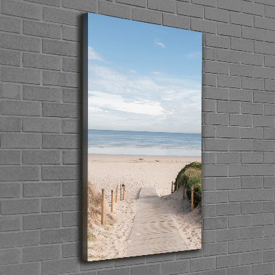 Verticaal schilderij op canvas Pad naar het strand