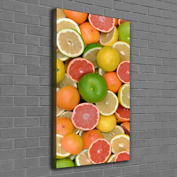 Verticaal schilderij op canvas Citrusvruchten