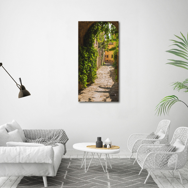 Verticaal schilderij op canvas Italiaanse straten