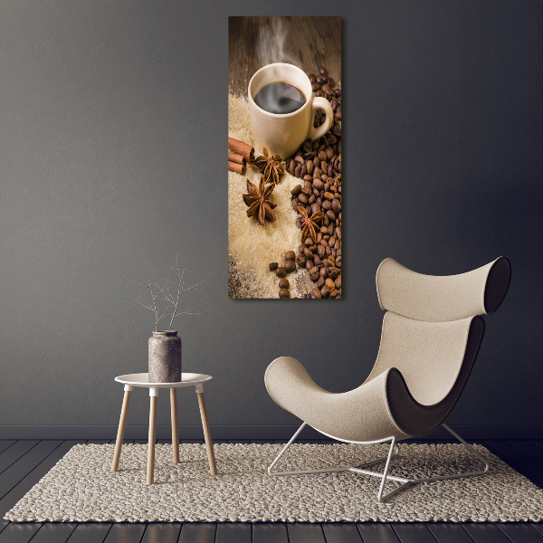 Verticale foto op canvas Een kopje koffie