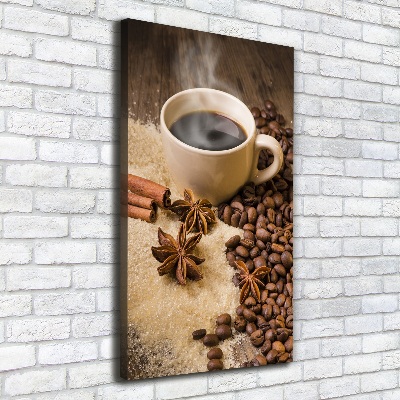 Verticale foto op canvas Een kopje koffie