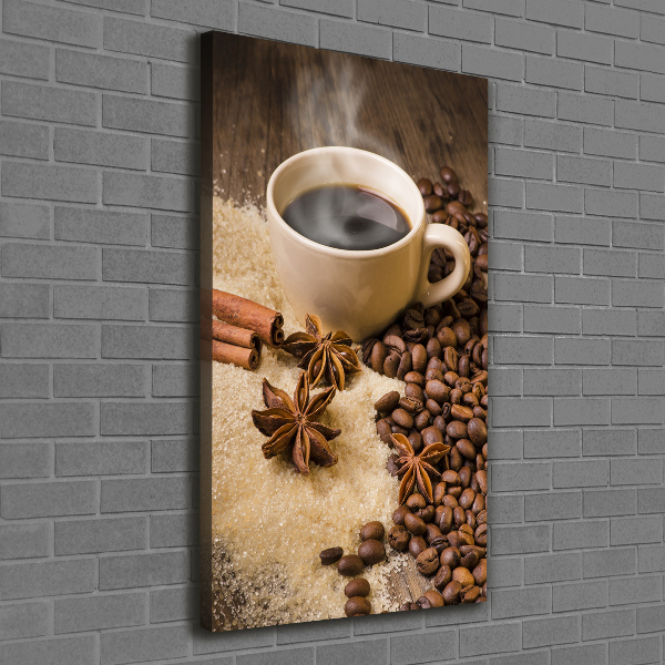 Verticale foto op canvas Een kopje koffie