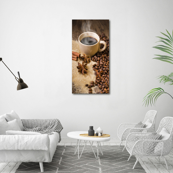 Verticale foto op canvas Een kopje koffie