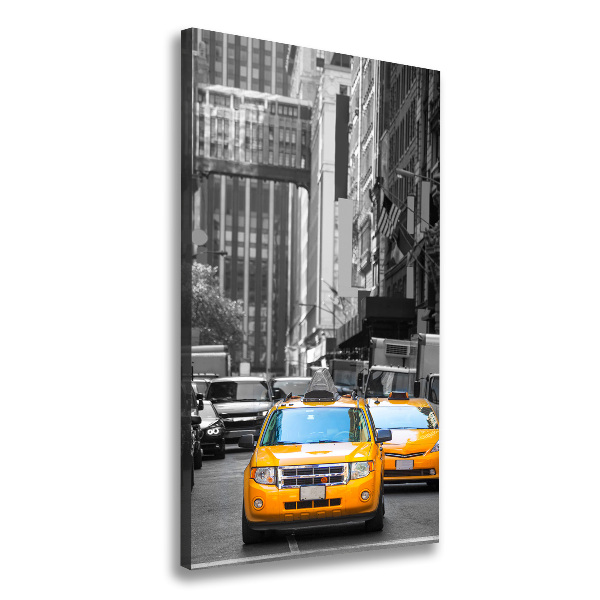 Verticale canvasfoto New Yorkse taxi's