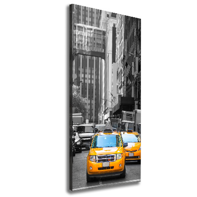 Verticale canvasfoto New Yorkse taxi's