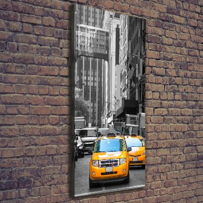Verticale canvasfoto New Yorkse taxi's