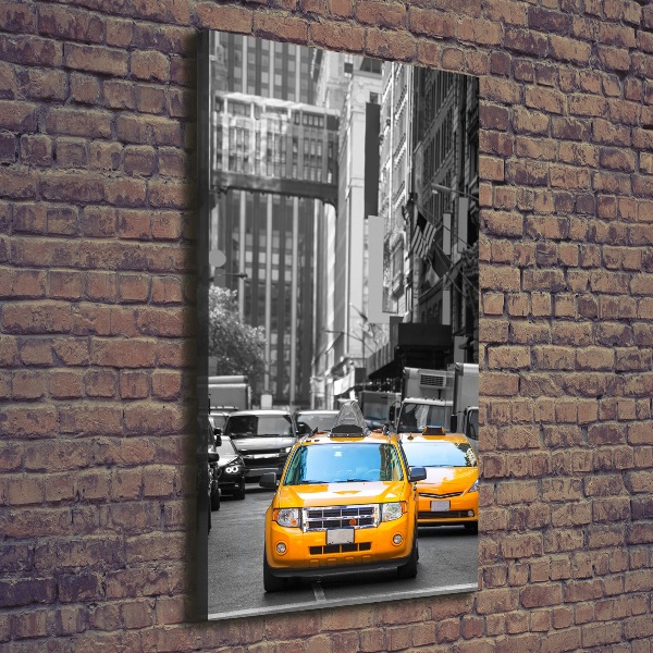 Verticale canvasfoto New Yorkse taxi's
