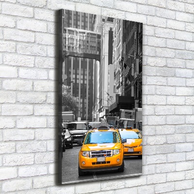 Verticale canvasfoto New Yorkse taxi's