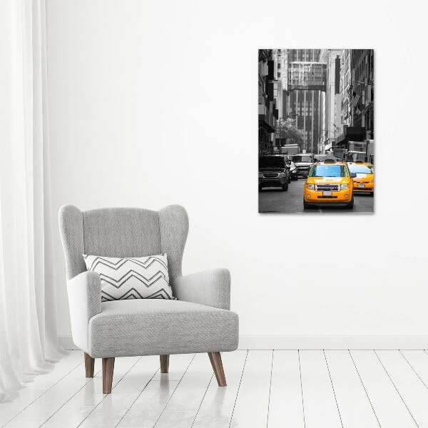 Verticale canvasfoto New Yorkse taxi's