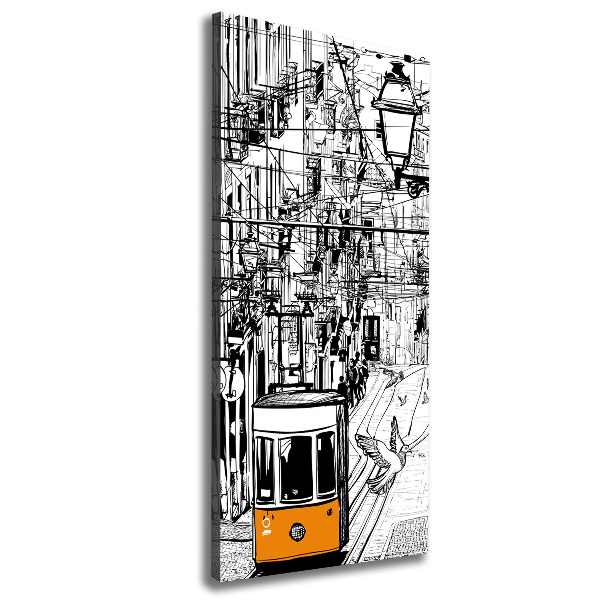 Verticale canvasfoto Lissabonse tram