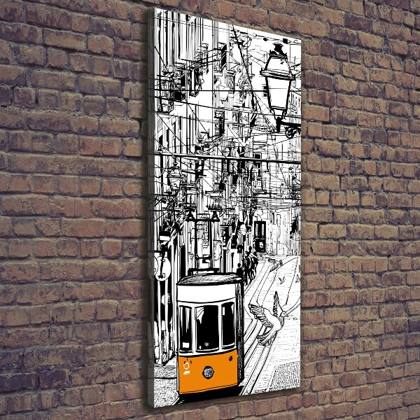 Foto obraz na płótnie pionowy Tramwaj w Lizbonie