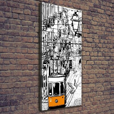 Verticale canvasfoto Lissabonse tram