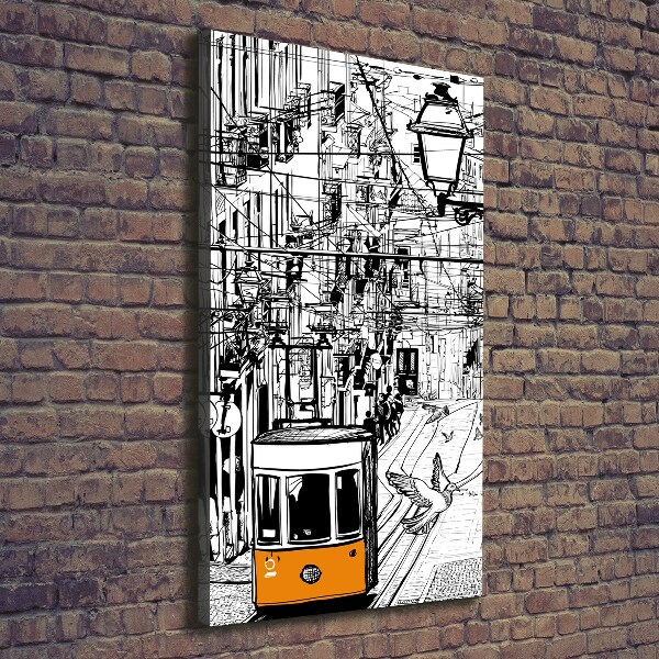 Verticale canvasfoto Lissabonse tram