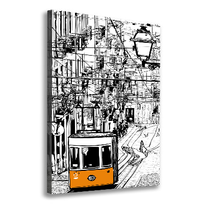 Foto obraz na płótnie pionowy Tramwaj w Lizbonie