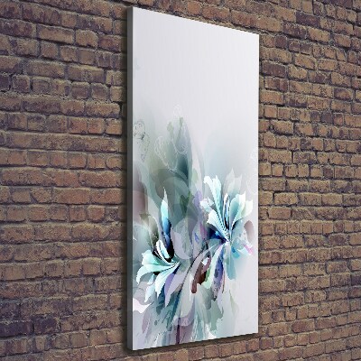 Verticale foto op canvas Abstracte bloemen