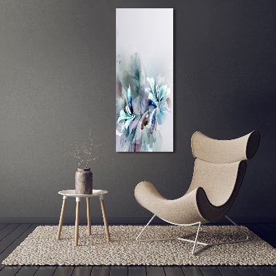 Verticale foto op canvas Abstracte bloemen