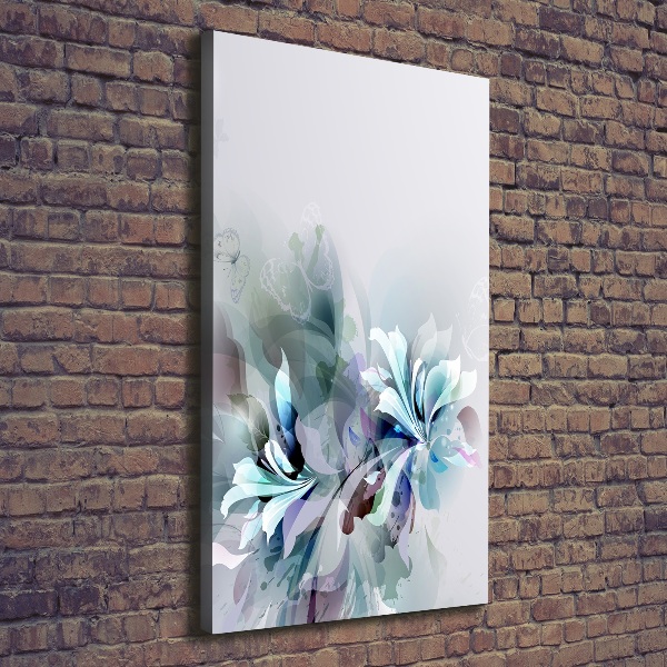 Verticale foto op canvas Abstracte bloemen