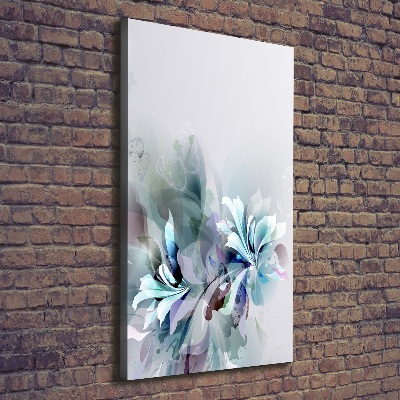 Verticale foto op canvas Abstracte bloemen