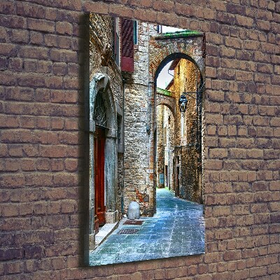 Verticaal canvasschilderij Italiaanse straten