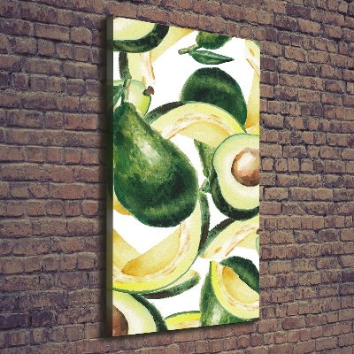 Verticaal canvasschilderij Avocado