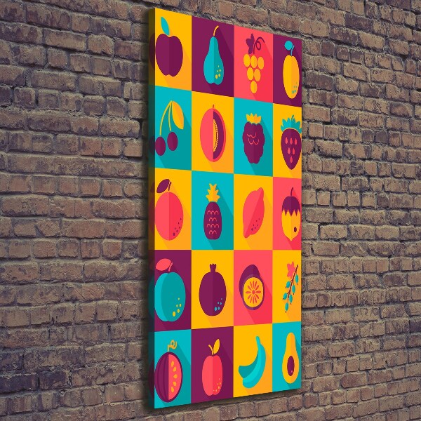 Verticaal schilderij op canvas Fruit