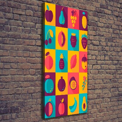 Verticaal schilderij op canvas Fruit
