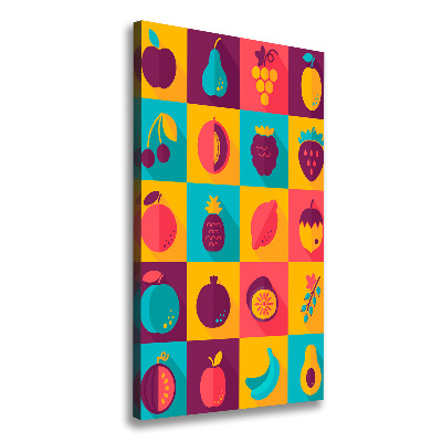 Verticaal schilderij op canvas Fruit