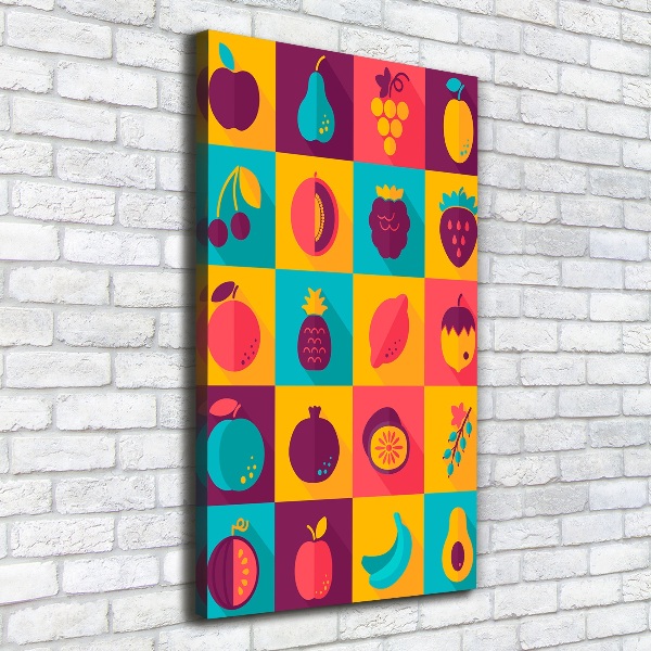 Verticaal schilderij op canvas Fruit