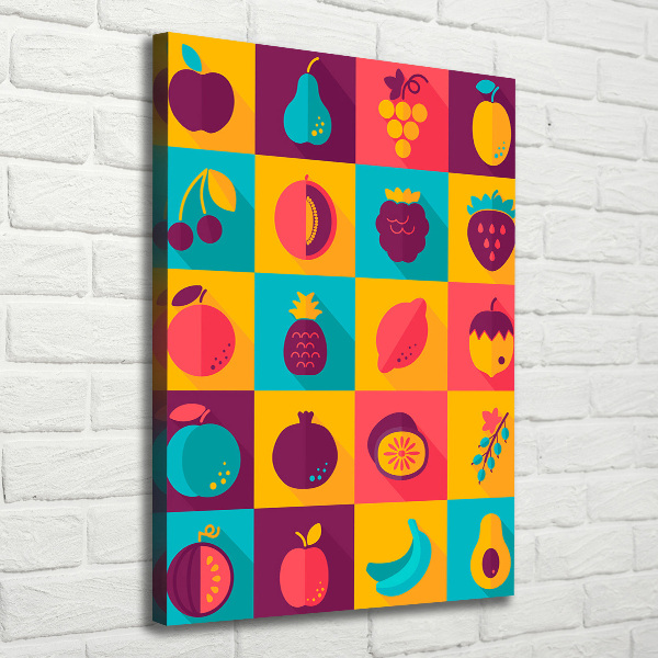Verticaal schilderij op canvas Fruit