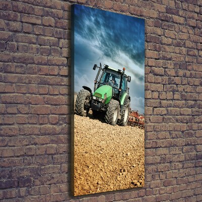 Verticaal canvasschilderij Tractor