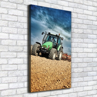 Verticaal canvasschilderij Tractor