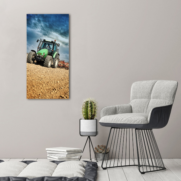 Verticaal canvasschilderij Tractor