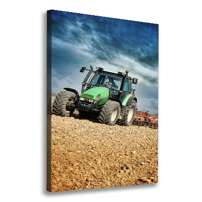 Verticaal canvasschilderij Tractor