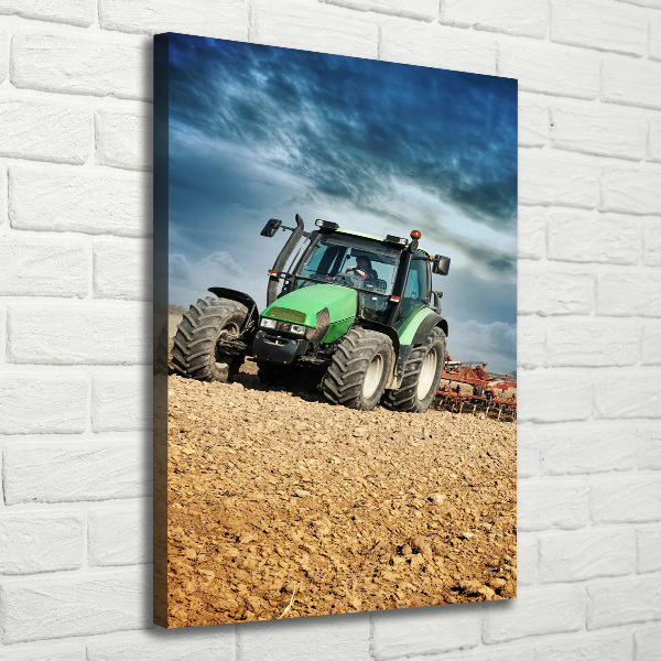 Verticaal canvasschilderij Tractor