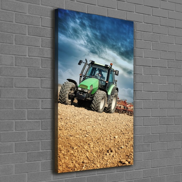 Verticaal canvasschilderij Tractor
